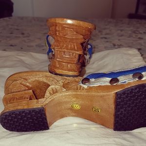 Vintage hand carved shoes